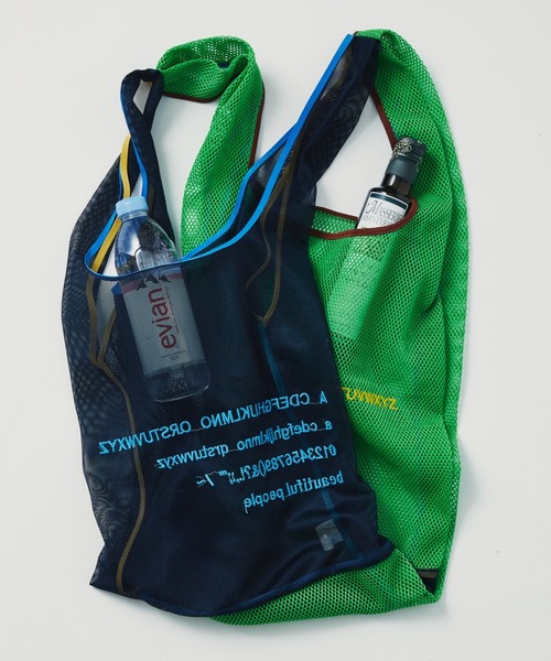 alphabet embroidery marche flip bag（トートバッグ