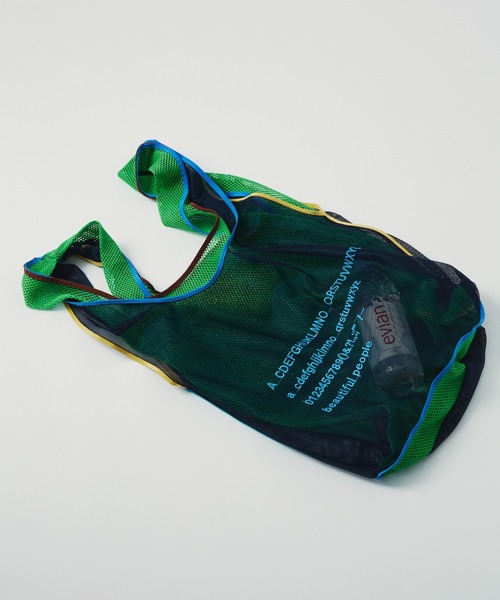 alphabet embroidery marche flip bag（トートバッグ