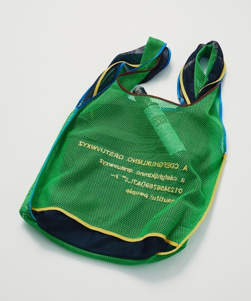 alphabet embroidery marche flip bag（トートバッグ