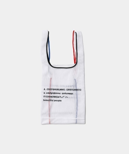 alphabet embroidery marche flip bag（トートバッグ