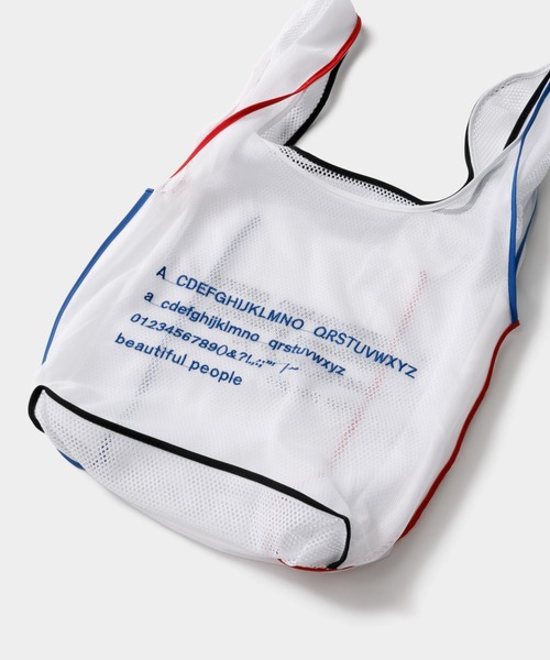 alphabet embroidery marche flip bag（トートバッグ