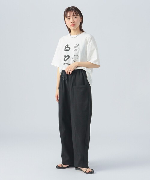 BEAMS HEART(ビームスハート)の「コクーン イージー スウェットパンツ(その他パンツ・レディース・ホワイト系その他5/ミント/ブラック・FREE)」の10枚目の写真