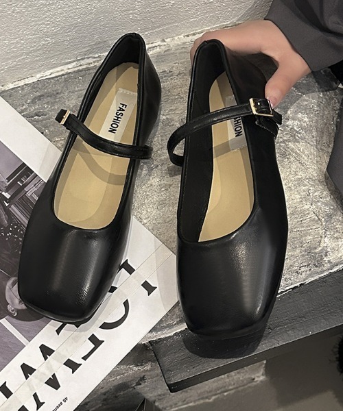 SHEPP(シープ)の「スクエアトゥフラットメリージェーン(パンプス・レディース・ブラック/シルバー/ブラウン・L/M/S)」の10枚目の写真