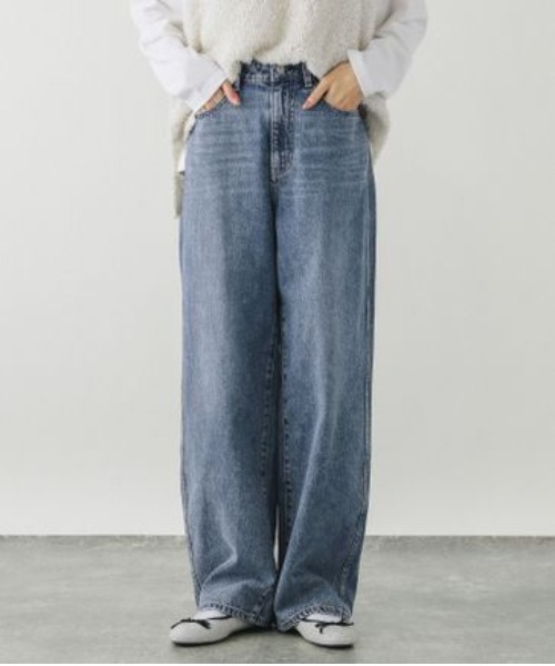 GLOBAL WORK(グローバルワーク)の「GOODデニムバギーパンツTall/209300(デニムパンツ・レディース・ベージュ/ネイビー/ブルー/グレー/ライトブルー・X-LARGE/LARGE/MEDIUM/SMALL)」の20枚目の写真