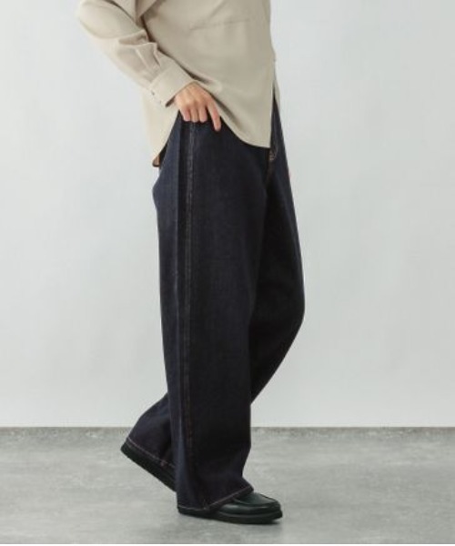 GLOBAL WORK(グローバルワーク)の「GOODデニムバギーパンツTall/209300(デニムパンツ・レディース・ベージュ/ネイビー/ブルー/グレー/ライトブルー・X-LARGE/LARGE/MEDIUM/SMALL)」の17枚目の写真