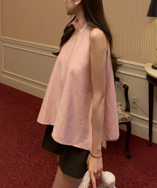 ベルトリボン付きノースリーブブラウス（シャツ/ブラウス）｜Gs（ジーエス）