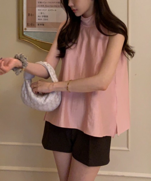 ベルトリボン付きノースリーブブラウス（シャツ/ブラウス）｜Gs（ジーエス）