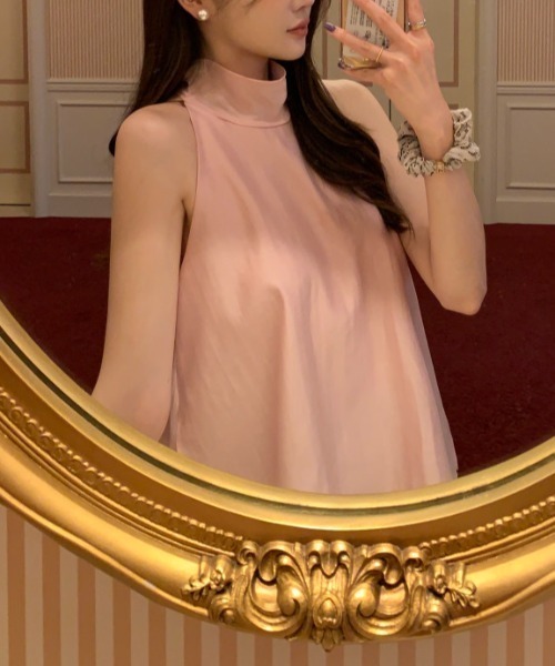 ベルトリボン付きノースリーブブラウス（シャツ/ブラウス）｜Gs（ジーエス）