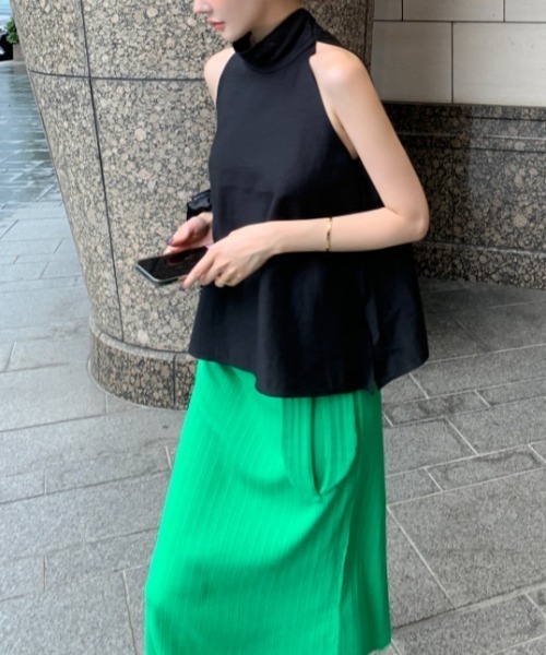 ベルトリボン付きノースリーブブラウス（シャツ/ブラウス）｜Gs（ジーエス）