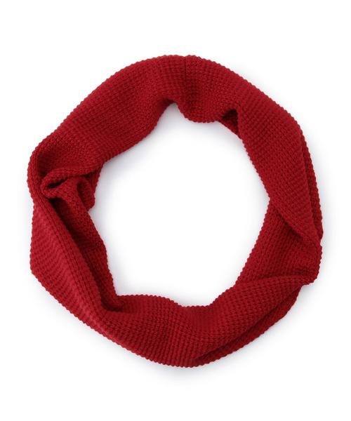 BEAUTY&YOUTH UNITED ARROWS（ビューティーアンドユースユナイテッドアローズ）の「BY カノコ スヌード◆（ストール/ショール・メンズ・オフホワイト/レッド/ブラック/ダークブラウン・フリー）」の4枚目の写真