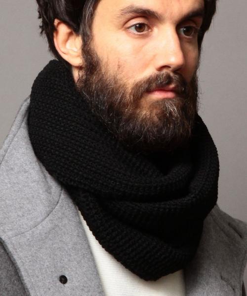 BEAUTY&YOUTH UNITED ARROWS（ビューティーアンドユースユナイテッドアローズ）の「BY カノコ スヌード◆（ストール/ショール・メンズ・オフホワイト/レッド/ブラック/ダークブラウン・フリー）」の2枚目の写真