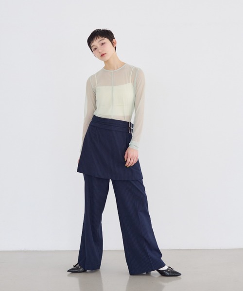 セール】sheer ribbon tops/シアーリボントップス（Tシャツ