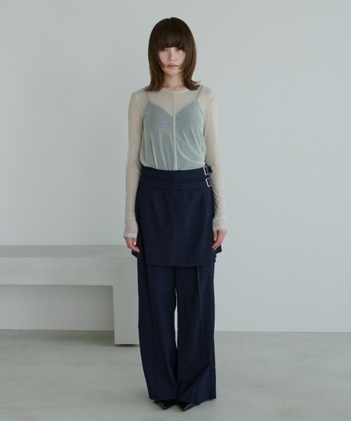 sheer ribbon tops/シアーリボントップス（Tシャツ/カットソー