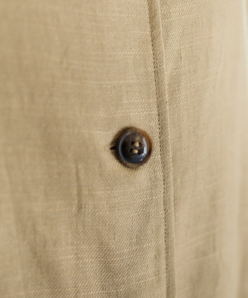 SMILE LAND（スマイルランド）の「＜大きいサイズ＞２WAY麻混ジャケット【Otona Purete】（ノーカラージャケット・レディース・ブラック/ベージュ・L/LL/3L/4L/5L）」の18枚目の写真