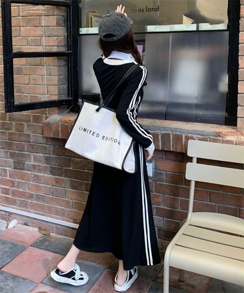 urge:(アージコロン )の「【URGE:】サイドライン 長袖 タイト ワンピース(ワンピース・レディース・ブラック・MEDIUM/LARGE/X-LARGE)」の5枚目の写真