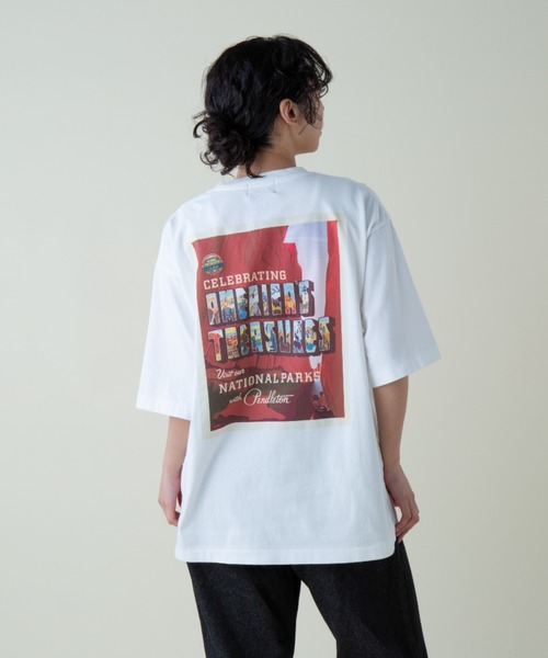 PENDLETON(ペンドルトン)の「ナショナルパークポスターティ(UNISEX)(Tシャツ/カットソー・メンズ・ホワイト系その他3/ブラック系その他・LARGE/MEDIUM/X-LARGE/SMALL)」の1枚目の写真