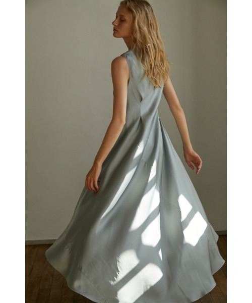 Estella.K(エステラケー)の「Ella Satin Long Dress サテンバイアスロングドレス(ワンピース・レディース・ブラック/ミント/アイボリー系・FREE)」の4枚目の写真