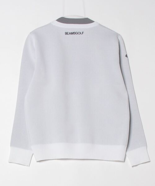 BEAMS GOLF(ビームスゴルフ)の「ビームスゴルフ 〈WOMEN〉ORANGE LABEL / フェイクレイヤード モックネック ニット(ニット/セーター・レディース・ホワイト/イエロー・M/L)」の3枚目の写真