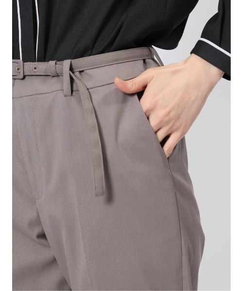 m.f.editorial（エムエフエディトリアル）の「【ストレッチ ウォッシャブル】m.f.エディトリアルレディース テーパードパンツ 茶(セットアップ可能)（スラックス・レディース・ブラウン・S/MEDIUM/LARGE）」の10枚目の写真