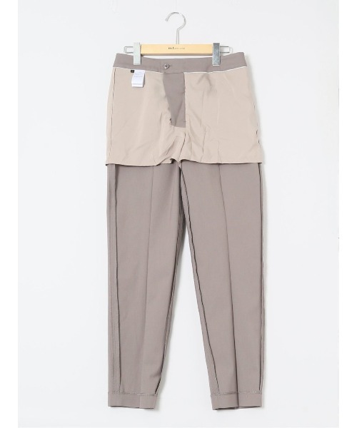 m.f.editorial（エムエフエディトリアル）の「【ストレッチ ウォッシャブル】m.f.エディトリアルレディース テーパードパンツ 茶(セットアップ可能)（スラックス・レディース・ブラウン・S/MEDIUM/LARGE）」の4枚目の写真