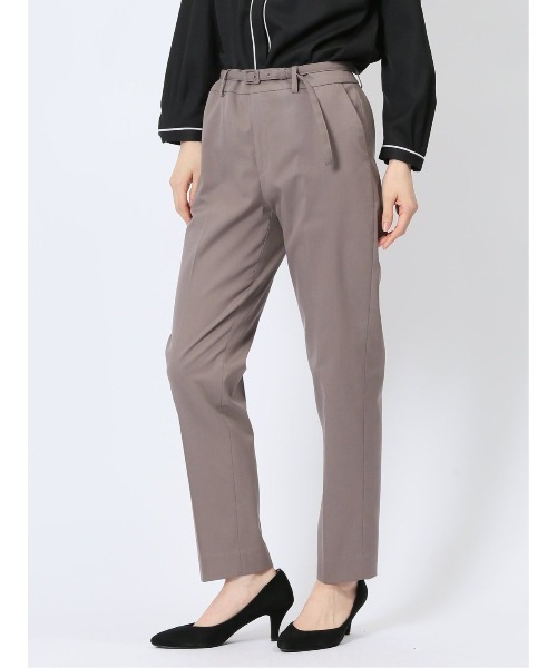 m.f.editorial（エムエフエディトリアル）の「【ストレッチ ウォッシャブル】m.f.エディトリアルレディース テーパードパンツ 茶(セットアップ可能)（スラックス・レディース・ブラウン・S/MEDIUM/LARGE）」の12枚目の写真