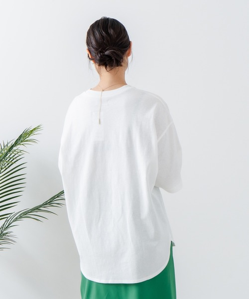 C17(シーセブンティーン)の「【C17/シーセブンティーン】5分袖 刺繍 裾ラウンドTシャツ(Tシャツ/カットソー・レディース・ホワイト/チャコールグレー/ブラック/ライトパープル・MEDIUM/LARGE)」の21枚目の写真