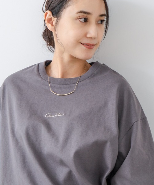 C17(シーセブンティーン)の「【C17/シーセブンティーン】5分袖 刺繍 裾ラウンドTシャツ(Tシャツ/カットソー・レディース・ホワイト/チャコールグレー/ブラック/ライトパープル・MEDIUM/LARGE)」の14枚目の写真