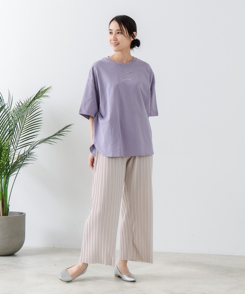 C17(シーセブンティーン)の「【C17/シーセブンティーン】5分袖 刺繍 裾ラウンドTシャツ(Tシャツ/カットソー・レディース・ホワイト/チャコールグレー/ブラック/ライトパープル・MEDIUM/LARGE)」の16枚目の写真