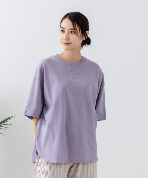 C17(シーセブンティーン)の「【C17/シーセブンティーン】5分袖 刺繍 裾ラウンドTシャツ(Tシャツ/カットソー・レディース・ホワイト/チャコールグレー/ブラック/ライトパープル・MEDIUM/LARGE)」の18枚目の写真