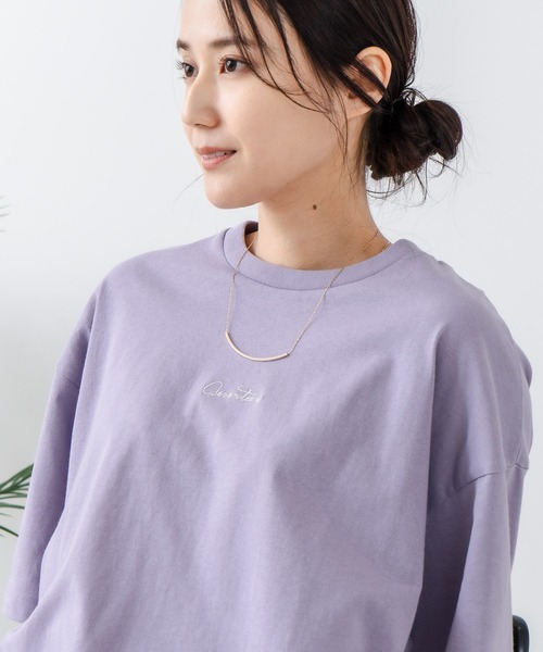 C17(シーセブンティーン)の「【C17/シーセブンティーン】5分袖 刺繍 裾ラウンドTシャツ(Tシャツ/カットソー・レディース・ホワイト/チャコールグレー/ブラック/ライトパープル・MEDIUM/LARGE)」の19枚目の写真