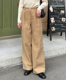 LE MORE | ブラッシュドコットンタックパンツ(チノパンツ)