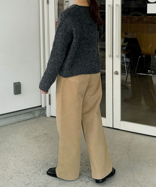 LE MORE（リモア）の「ブラッシュドコットンタックパンツ（チノパンツ・レディース・ベージュ/アイボリー・FREE）」の17枚目の写真