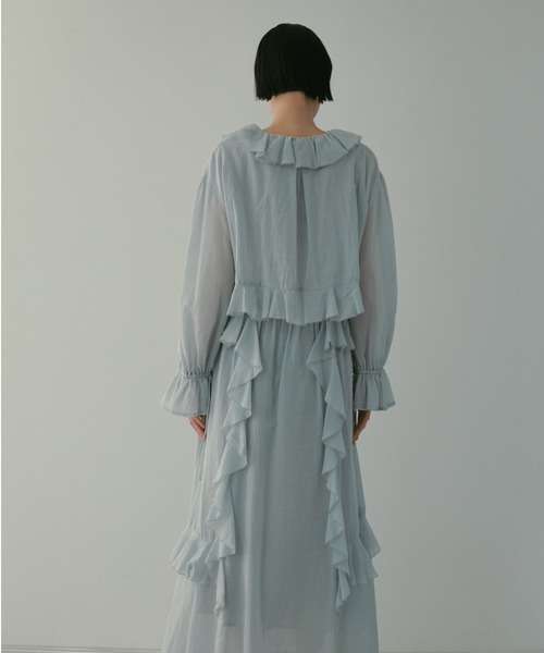 セール】コットンシフォンフリルドレス（ワンピース）｜CASA