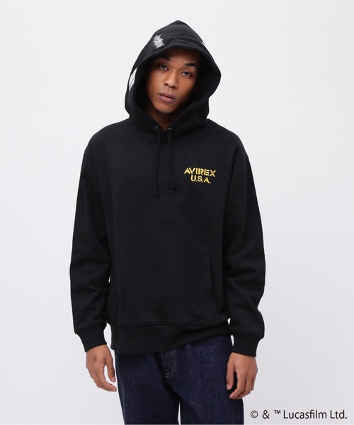 STAR WARS(スターウォーズ)の「《STAR WARS COLLECTION》PATCH HOODIE / ワッペン フーディー / スター・ウォーズ / AVIREX / アヴィレックス(パーカー・メンズ・ベージュ/ブラック/グレー・XX-LARGE/X-LARGE/LARGE/MEDIUM)」の6枚目の写真