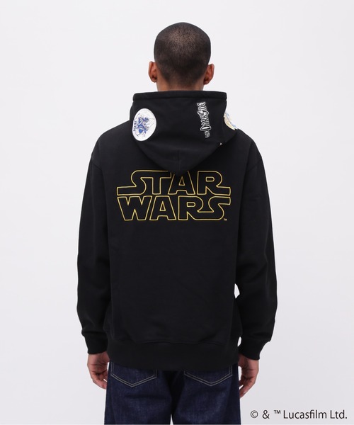 STAR WARS(スターウォーズ)の「《STAR WARS COLLECTION》PATCH HOODIE / ワッペン フーディー / スター・ウォーズ / AVIREX / アヴィレックス(パーカー・メンズ・ベージュ/ブラック/グレー・XX-LARGE/X-LARGE/LARGE/MEDIUM)」の9枚目の写真