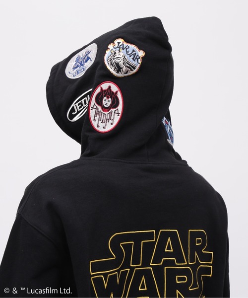 STAR WARS(スターウォーズ)の「《STAR WARS COLLECTION》PATCH HOODIE / ワッペン フーディー / スター・ウォーズ / AVIREX / アヴィレックス(パーカー・メンズ・ベージュ/ブラック/グレー・XX-LARGE/X-LARGE/LARGE/MEDIUM)」の14枚目の写真