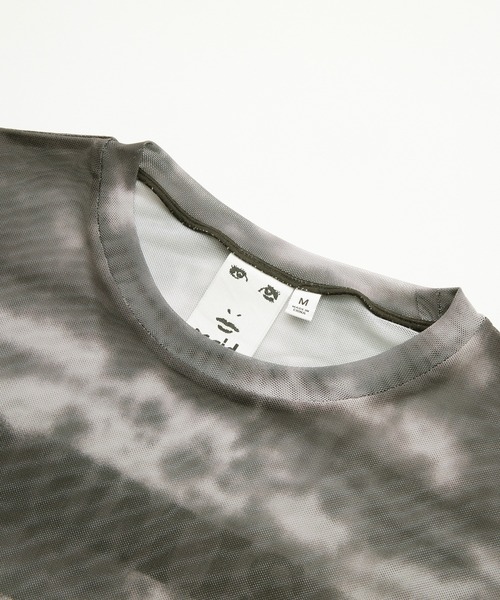 X-girl(エックスガール)の「TYPOGRAPHY AND MARBLE MESH TOP(Tシャツ/カットソー・レディース・ブラック/ブラウン・S/M)」の5枚目の写真
