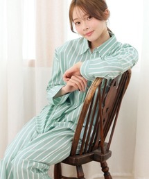 aimerfeel（エメフィール）の「コットン/綿100% シャツパジャマ 長袖 上下セット (男女兼用サイズ)（ルームウェア/パジャマ）」