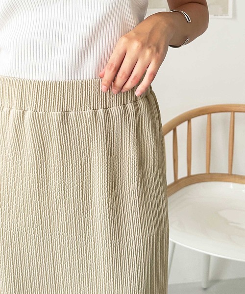 GeeRA（ジーラ）の「【S-XLサイズ展開】すっきり見え！セルフカットストレートタイトロングスカート（スカート・レディース・ベージュ/チャコール/ブラック/モカ・LARGE/X-LARGE/MEDIUM/SMALL）」の6枚目の写真