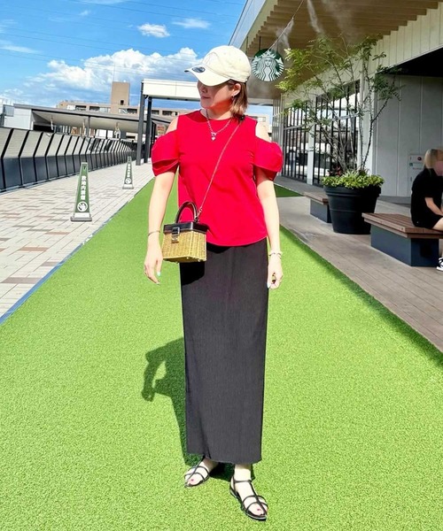 GeeRA（ジーラ）の「【S-XLサイズ展開】すっきり見え！セルフカットストレートタイトロングスカート（スカート・レディース・ベージュ/チャコール/ブラック/モカ・LARGE/X-LARGE/MEDIUM/SMALL）」の22枚目の写真