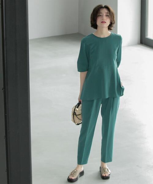 セール】《6色展開/丈が選べる》美脚イージーテーパードパンツ