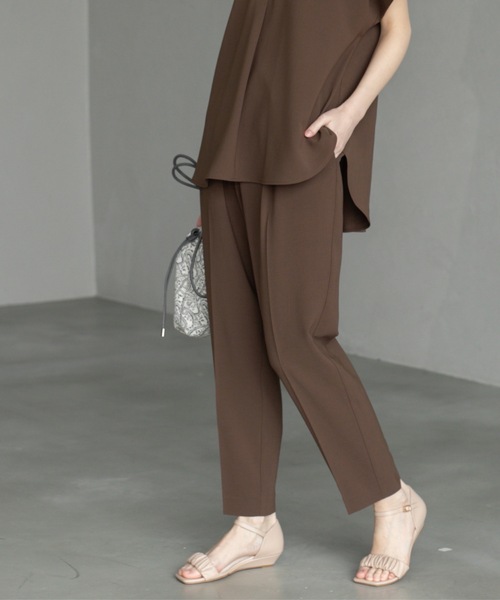 セール】《6色展開/丈が選べる》美脚イージーテーパードパンツ