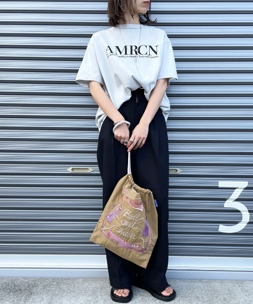 Ball&Chain（ボールアンドチェーン）の「[BALL&CHAIN/ボールアンドチェーン] TASSEL 刺繍デザインナイロントートバッグ（トートバッグ・レディース・ベージュ/オレンジ・M）」の22枚目の写真