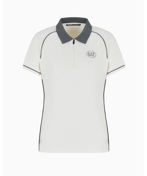 EMPORIO ARMANI EA7(エンポリオアルマーニイーエーセブン)の「【エンポリオ アルマーニ EA7】Golf Pro ポロシャツ ストレッチテクニカルファブリック(ポロシャツ・レディース・オレンジ系/ホワイト系・SMALL/MEDIUM/X-SMALL/LARGE/X-LARGE)」の7枚目の写真