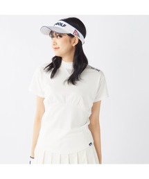 FILA GOLF | FILA GOLF/フィラ ゴルフ ゴルフウェア ブランド ロゴ カットアウト ジャガード ハイネック 半袖 シャツ UVカット(Tシャツ/カットソー)