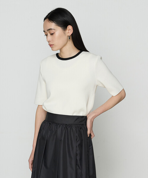 COMME CA（コムサ）の「ボーダー／バイカラー プルオーバー（ニット/セーター・レディース・オフホワイト/ホワイト・9号/11号）」の10枚目の写真