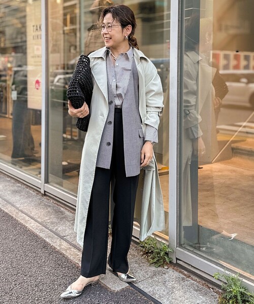NOLLEY’S Sophi（ノーリーズソフィ）の「ウォッシャブルセミフレアイージーパンツ（その他パンツ・レディース・ブラック/ベージュ・34/36/38）」の6枚目の写真