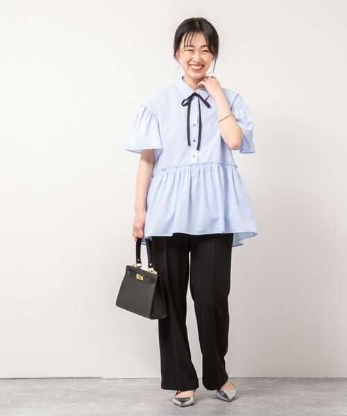 NOLLEY’S Sophi（ノーリーズソフィ）の「ウォッシャブルセミフレアイージーパンツ（その他パンツ・レディース・ブラック/ベージュ・34/36/38）」の9枚目の写真