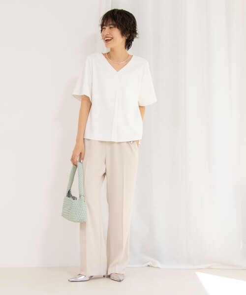 NOLLEY’S Sophi（ノーリーズソフィ）の「ウォッシャブルセミフレアイージーパンツ（その他パンツ・レディース・ブラック/ベージュ・34/36/38）」の19枚目の写真