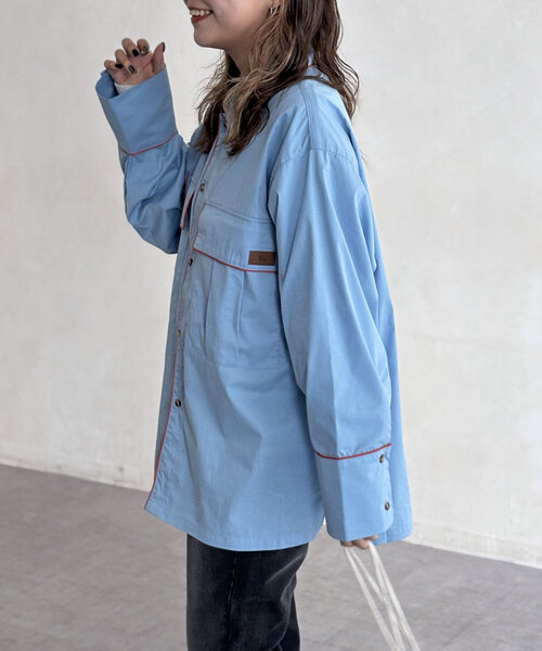 CPCM(シーピーシーエム)の「【FUKA's企画】ブロードパジャマシャツ(シャツ/ブラウス・レディース・ブルー・FREE)」の3枚目の写真